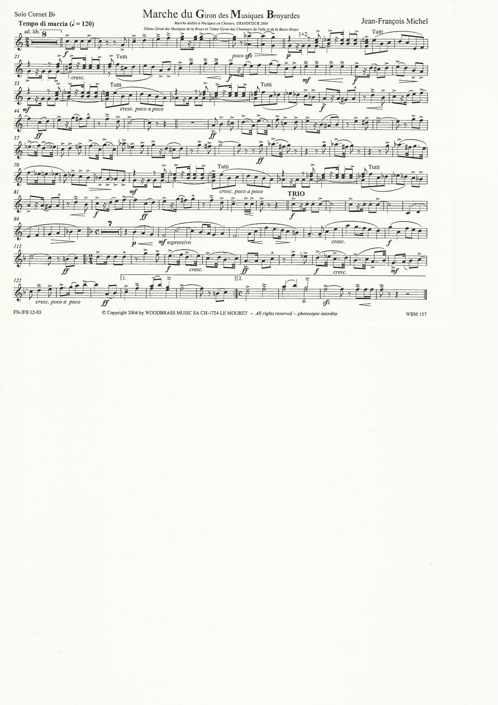 Marche du GMB for Brass Band - Jean-Francois Michel