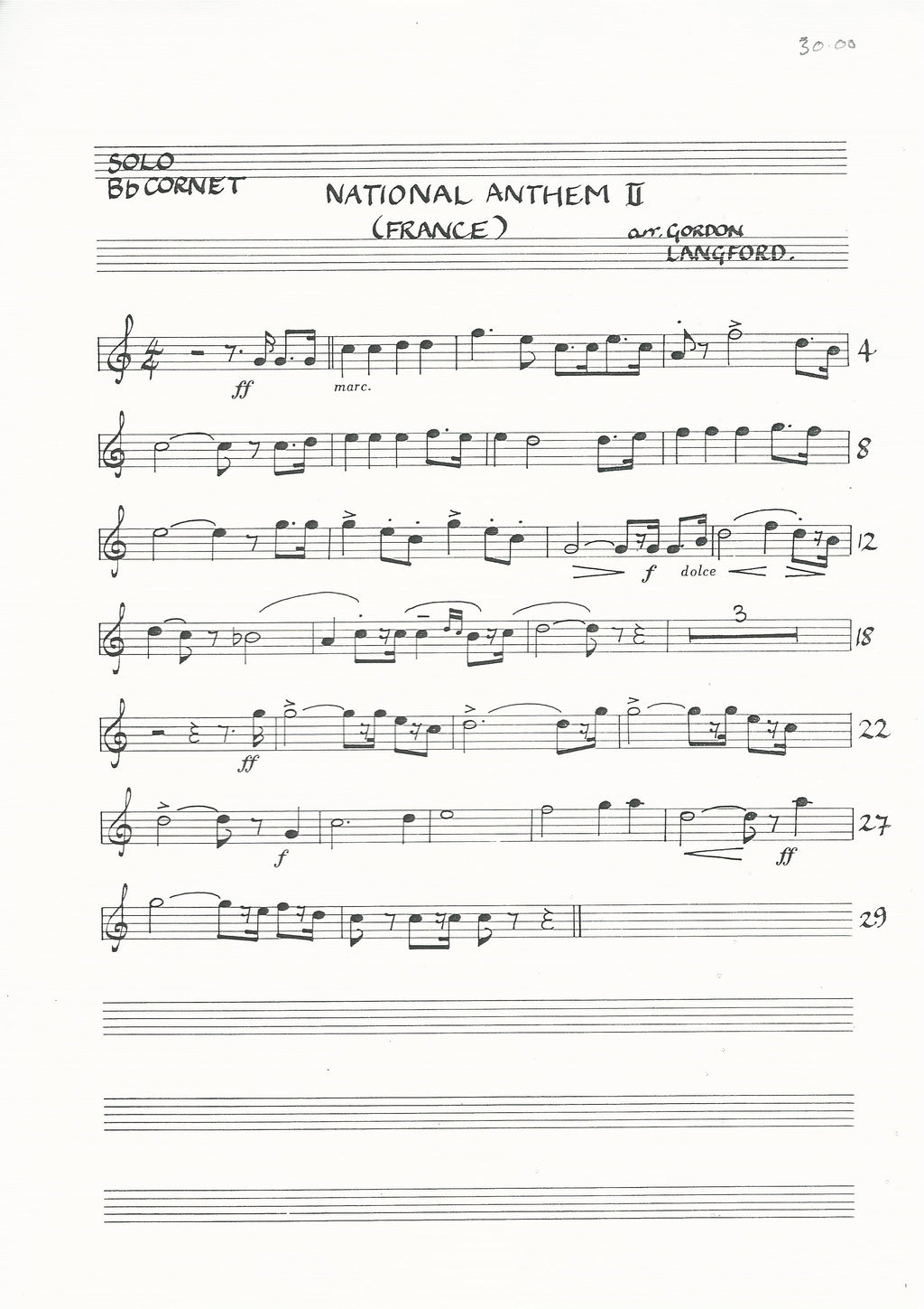 French National Anthem for Brass Band - Gordon Langford