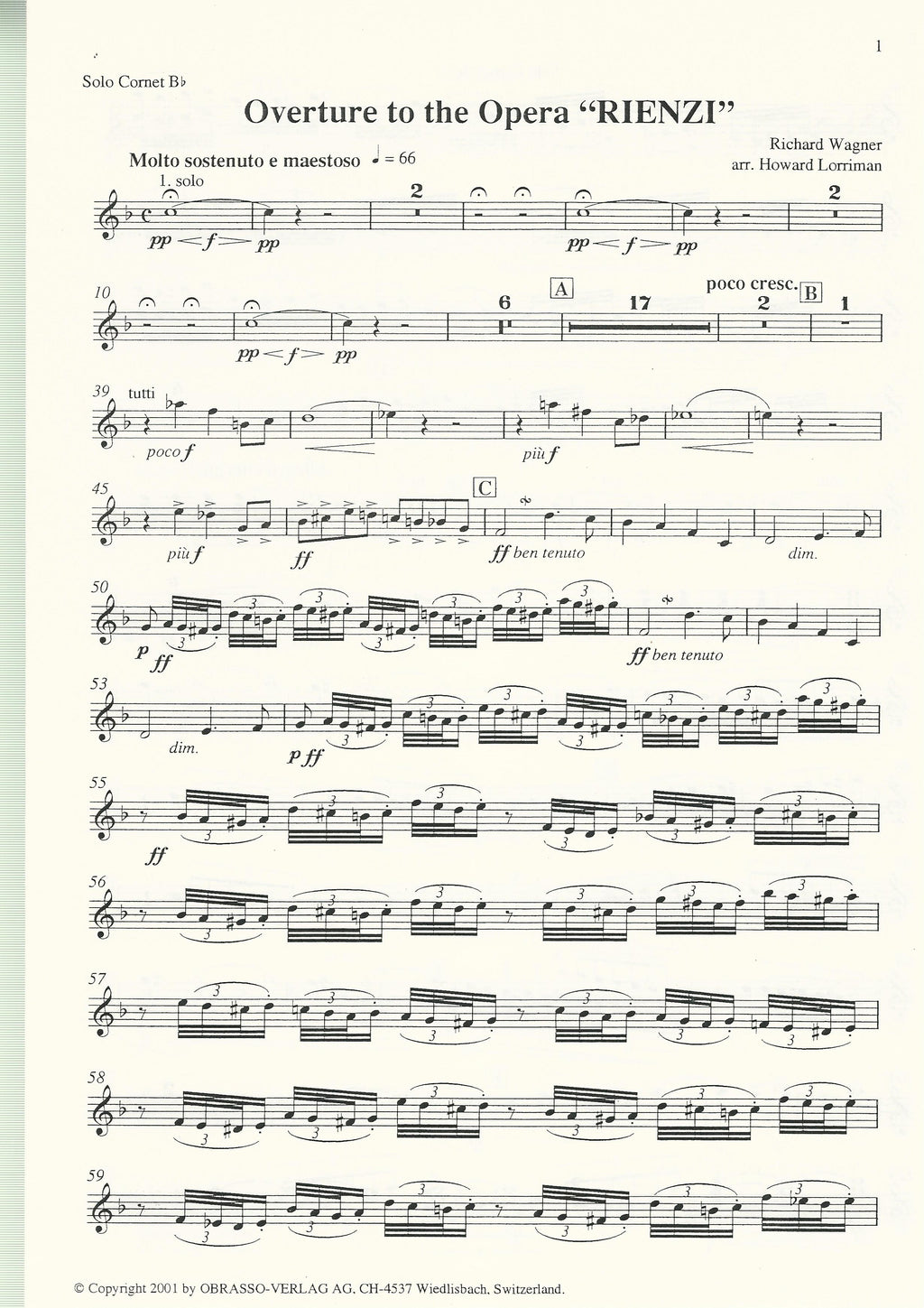 Overture to The Opera Reinzi for Brass Band - Richard Wagner arr. Howard Lorriman
