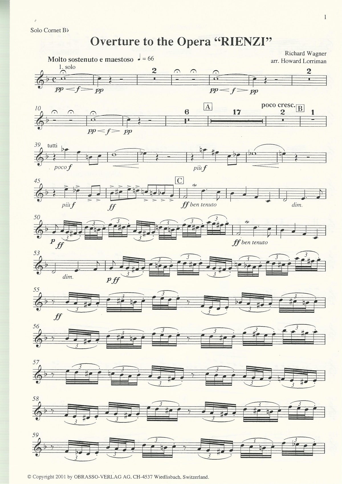Overture to The Opera Reinzi for Brass Band - Richard Wagner arr. Howard Lorriman