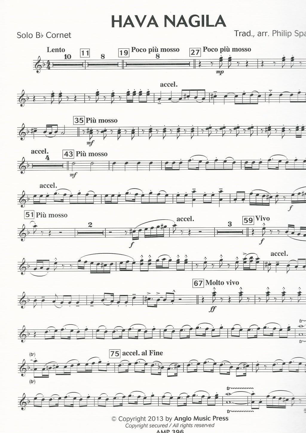 Hava Nagila, trad. arr. Philip Sparke for Brass Band