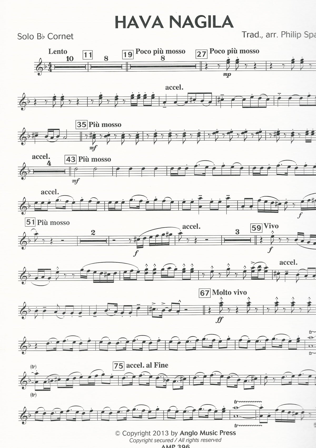 Hava Nagila, trad. arr. Philip Sparke for Brass Band