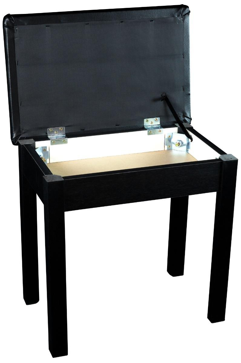 Montford Storage Piano Bench - Matt Black Finish