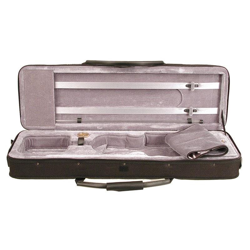 Violin Case Oblong Blue Lightweight, Integral Cov, 2 Bow Clips 4/4