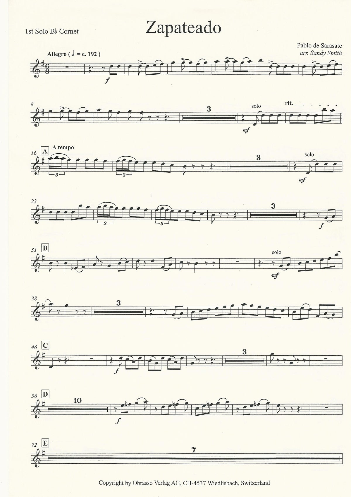 Zapateado for Brass Band - Pablo de Sarasate arr. Sandy Smith