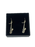 Saxophone Pewter Earrings