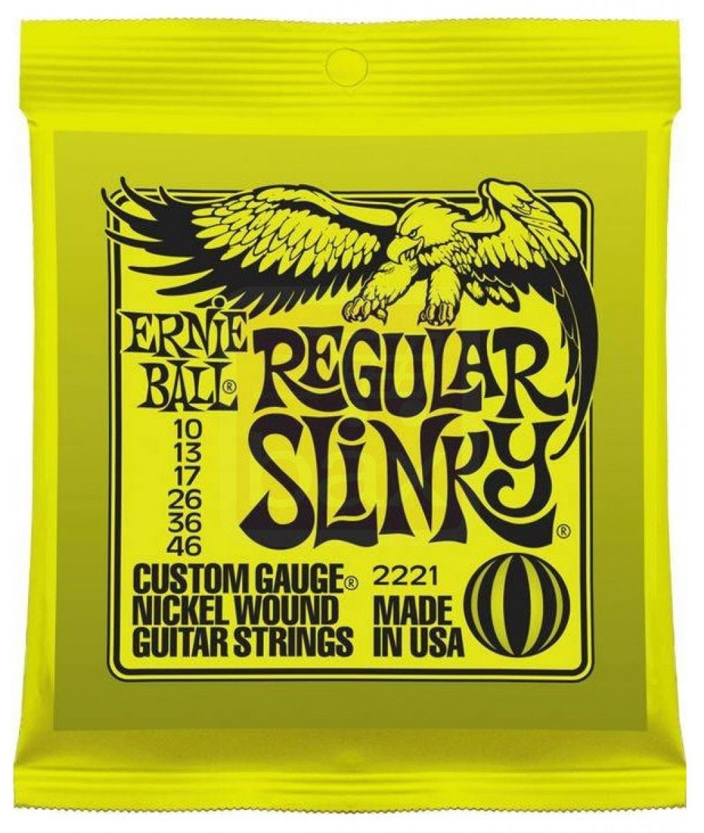Ernie Ball Guitar Strings Nickel Regular Slinky Set 10-46