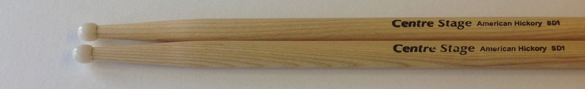 Centre Stage Hickory Drumstick SD1 Nylon Tip