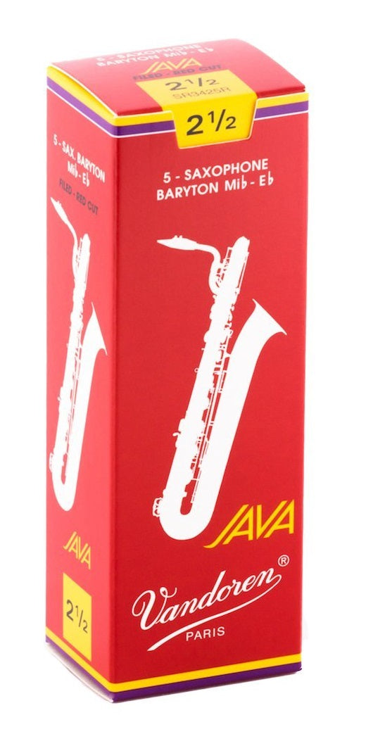 Vandoren Baritone Sax Reeds 2.5 Java Red (5 BOX)
