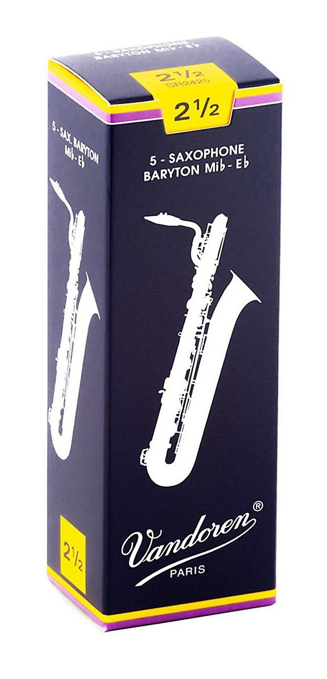 Vandoren Baritone Sax Reeds 2.5 Traditional (5 BOX)