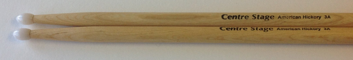 Centre Stage Hickory Drumstick 3A Nylon Tip