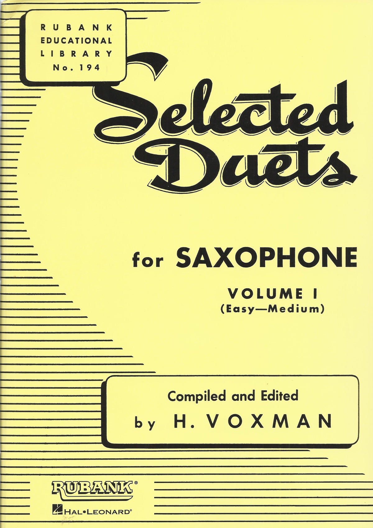 Selected Duets For Saxophone - Volume 1