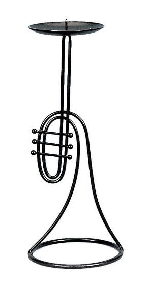 Candle Holder Trumpet Design 22cm